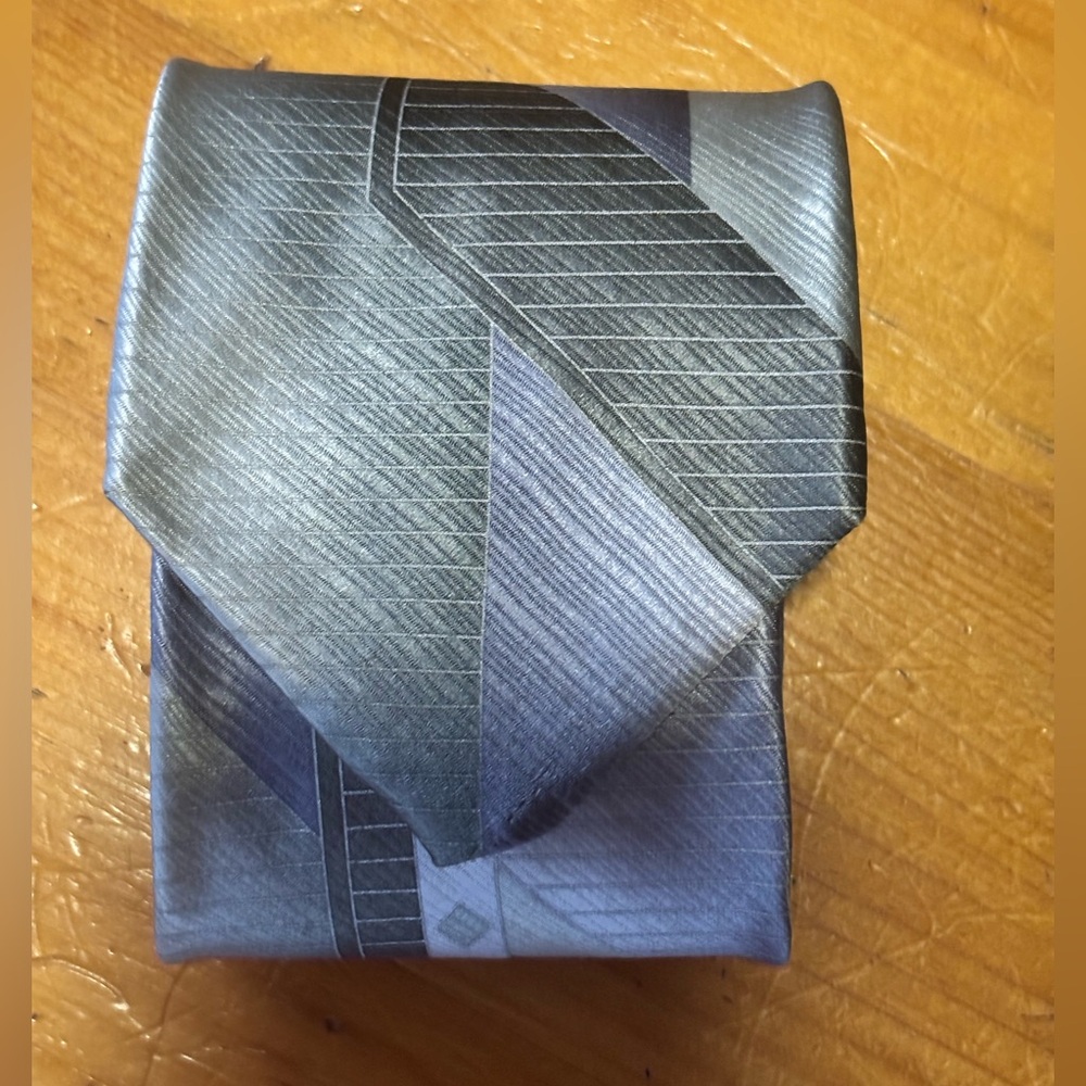 Alberto Zerra Gray Striped Tie